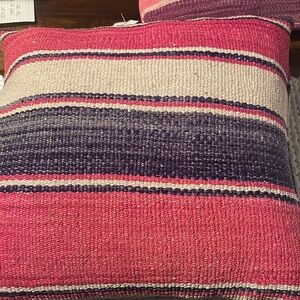 Sundance Pink and Purple Striped Accent Pillow